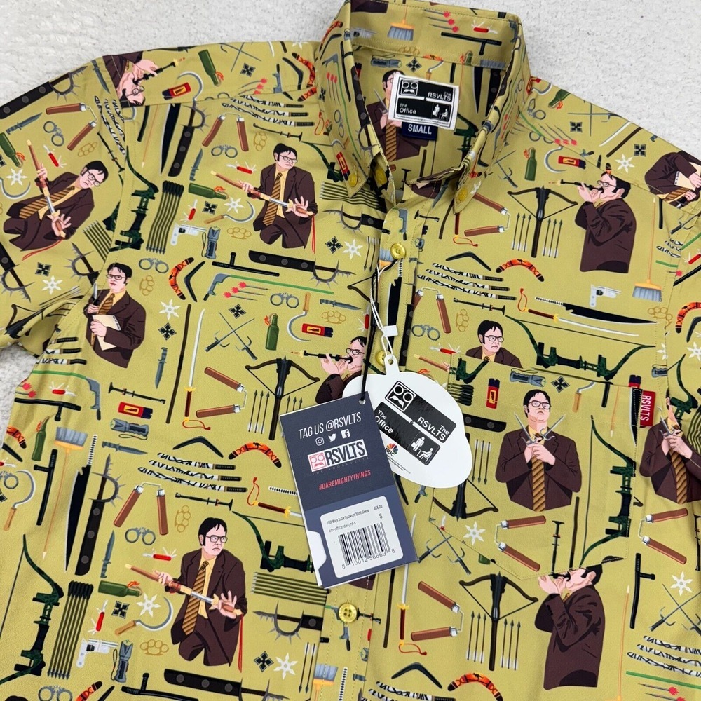 NWT‎ RSVLTS The Office Dwight Schrute Shirt Men's Small 1000 Ways To Die